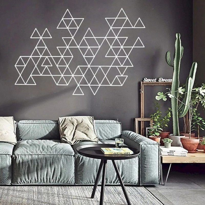 Geometric shapes on the wall