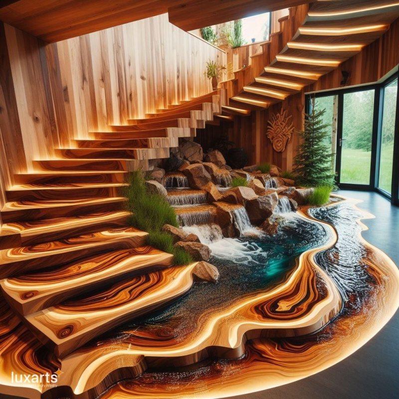 Unusual wooden stairs