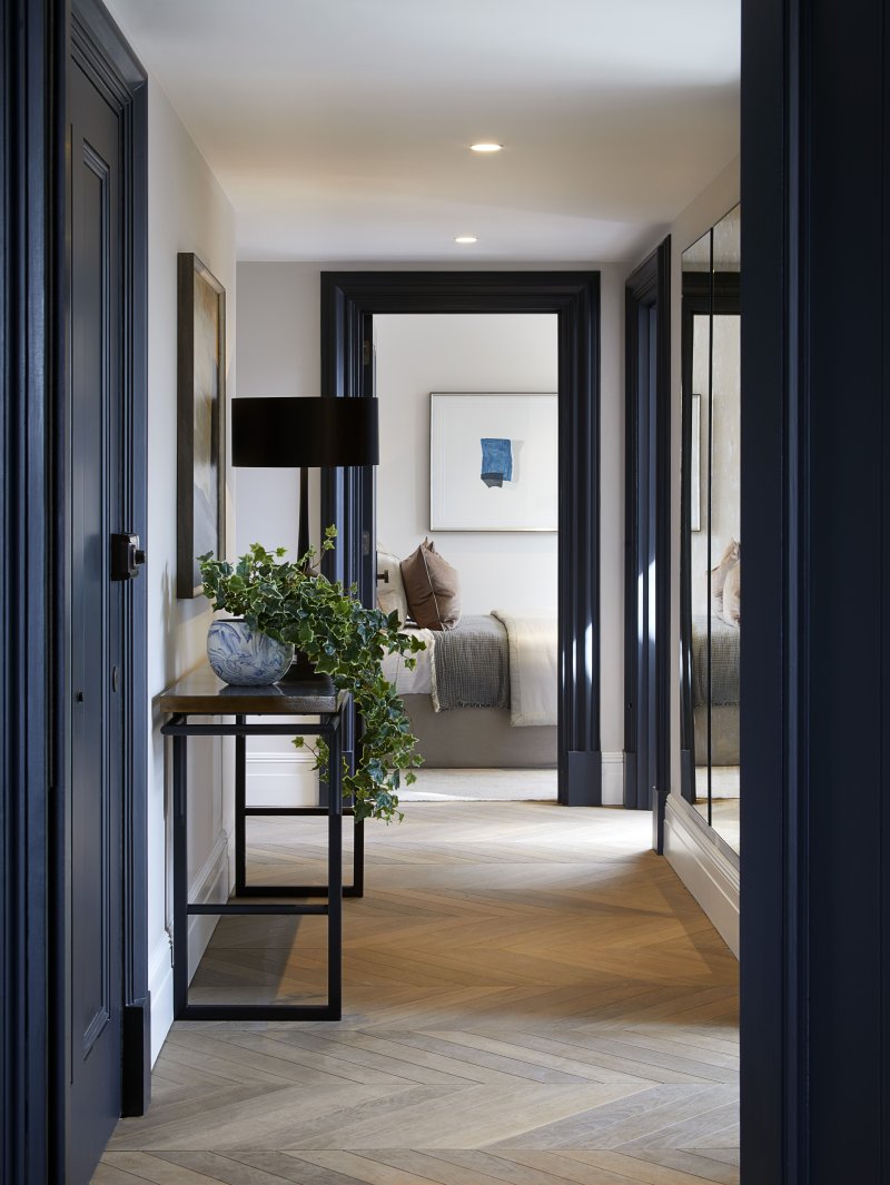 Black door interior