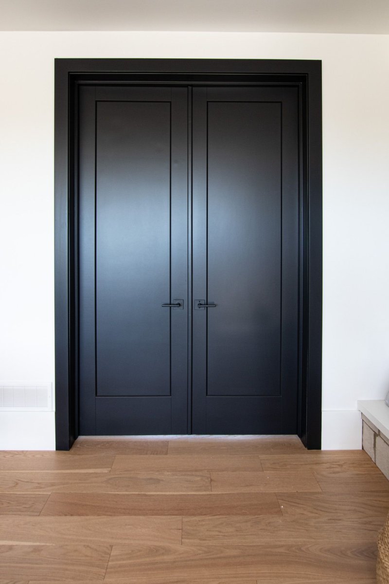 Gray door in the interior