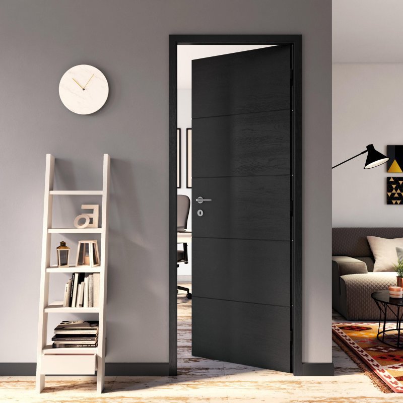 Black interior door