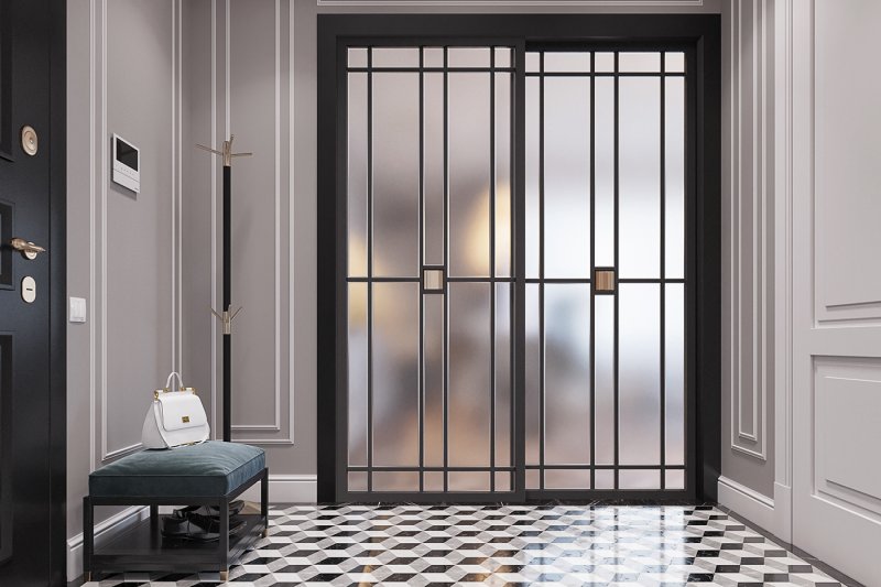 Classic doors in a modern interior