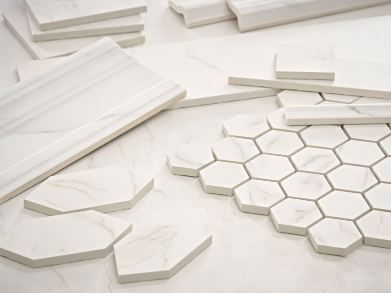 Marble hexagon tile