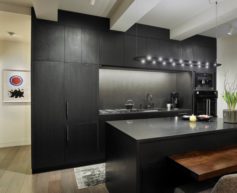 Stylish black kitchen