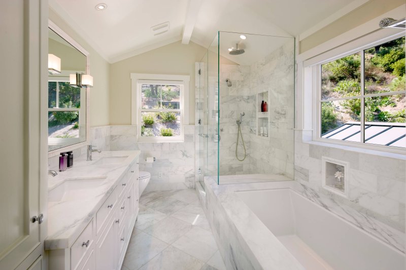 Bathroom design with window