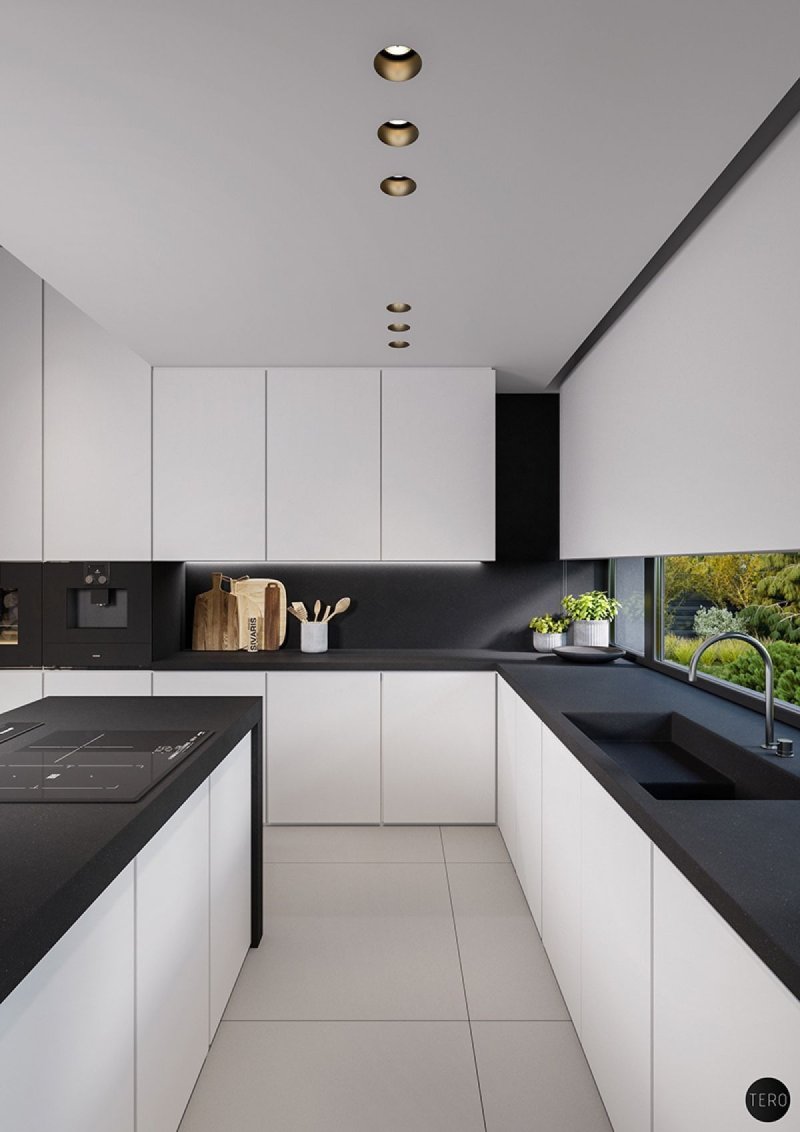 Kitchen in the style of minimalism design