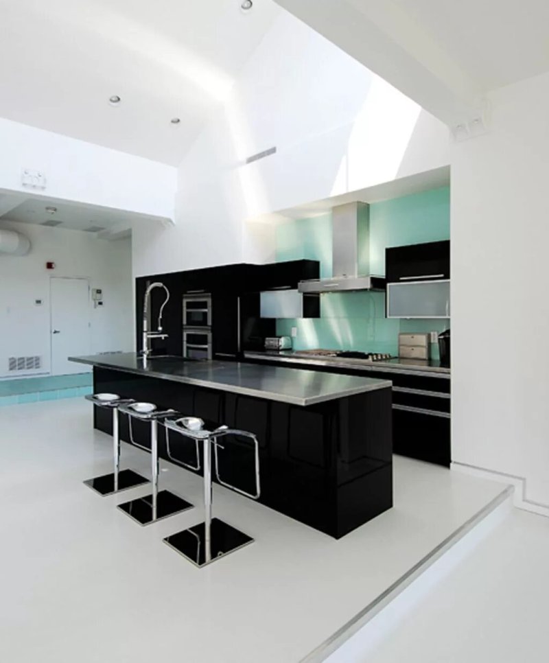 Black white kitchen