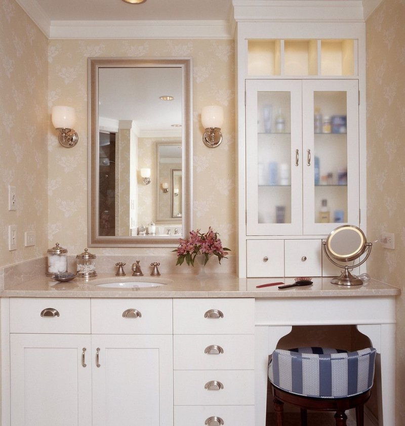 Toilet table in the bathroom