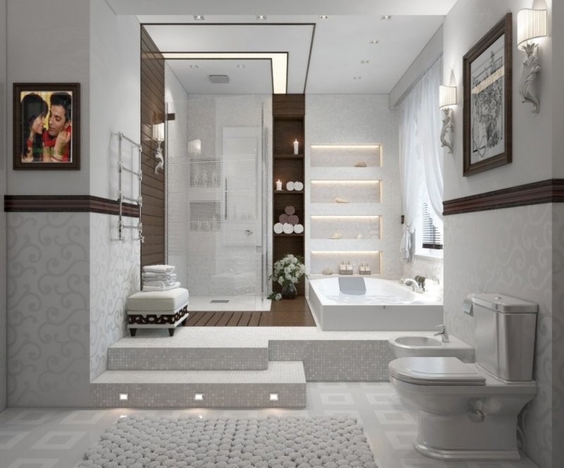 The interior of the bathroom