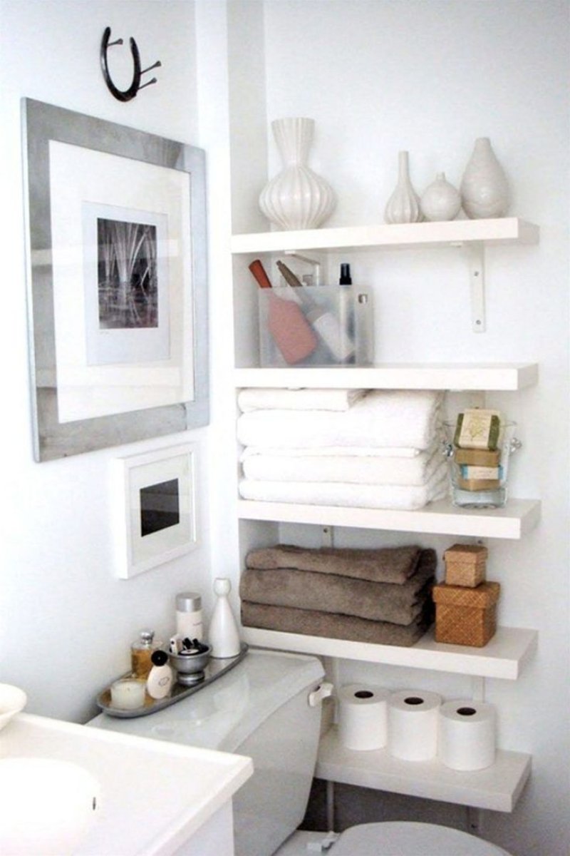 Shelf in the bathroom