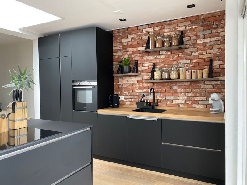 Kitchen in the style of loft 14m2