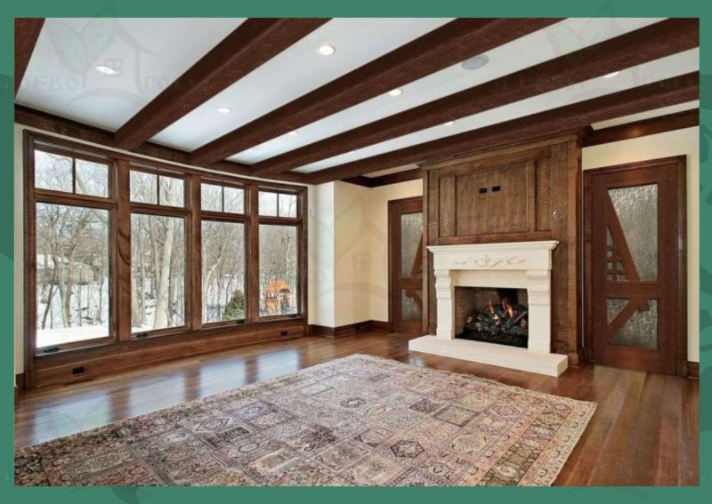 Ceiling in a country house