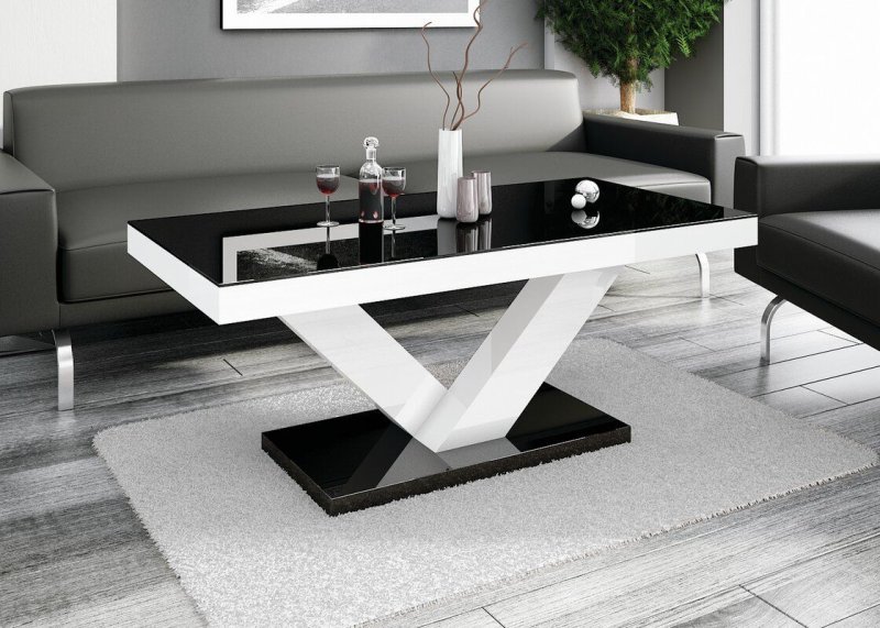 Gouring table in the living room in a modern style