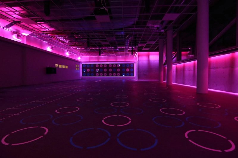 Neon sports hall