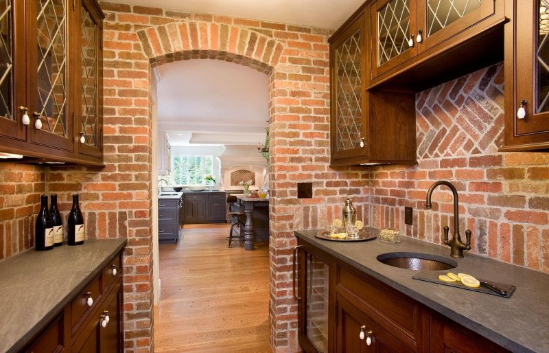 Brick kitchen