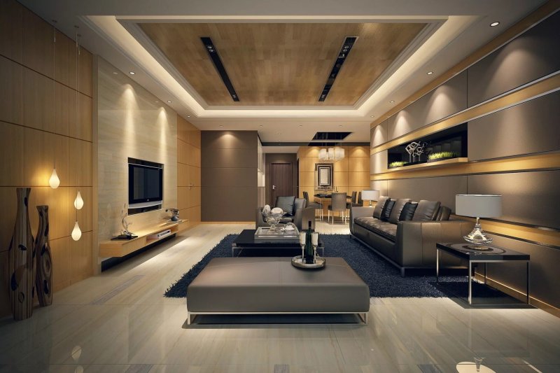 Stylish interior of the living room