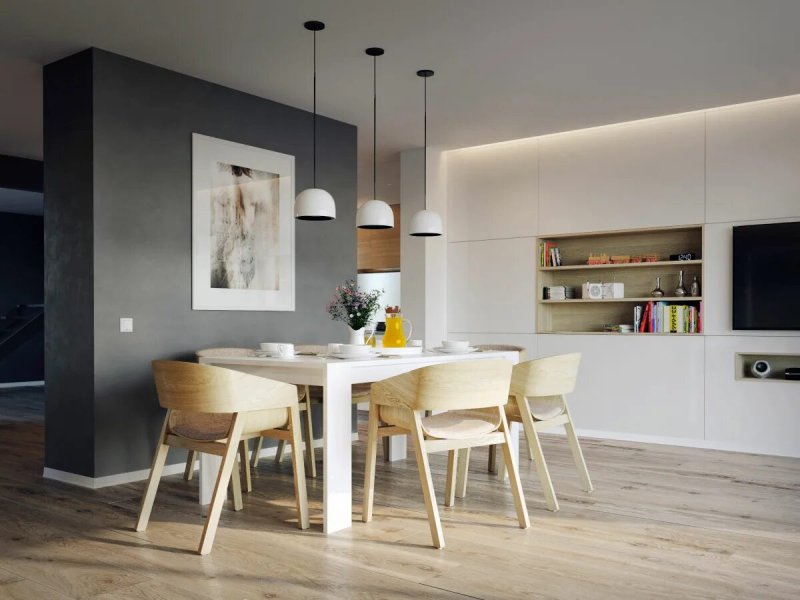 Dining zone in a modern style