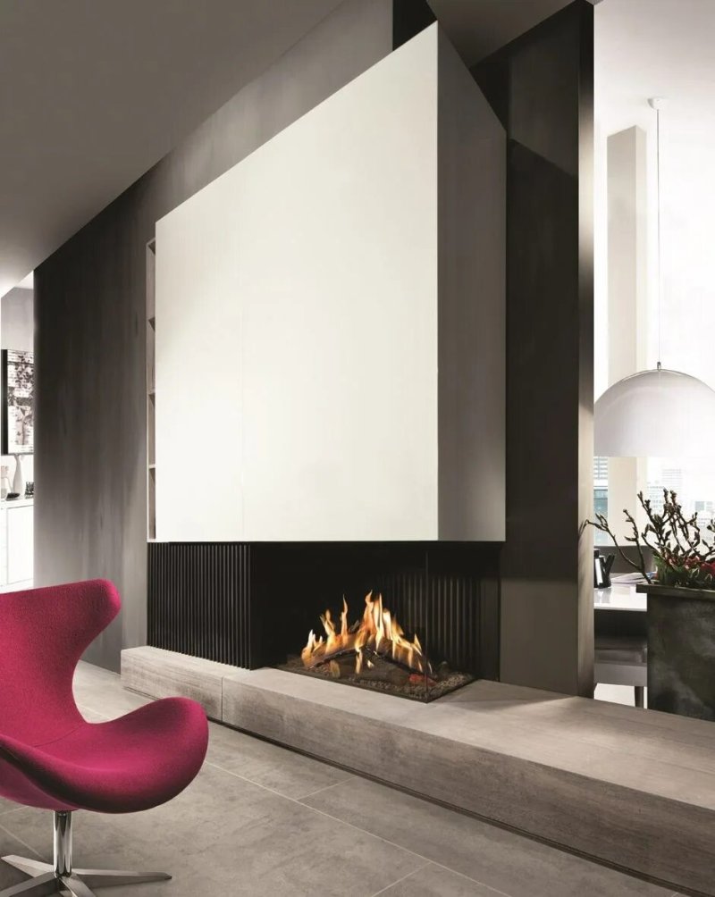 Fireplace in a modern interior