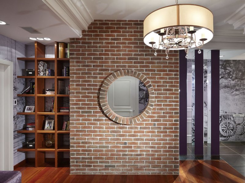 Brick in the interior of the hallway