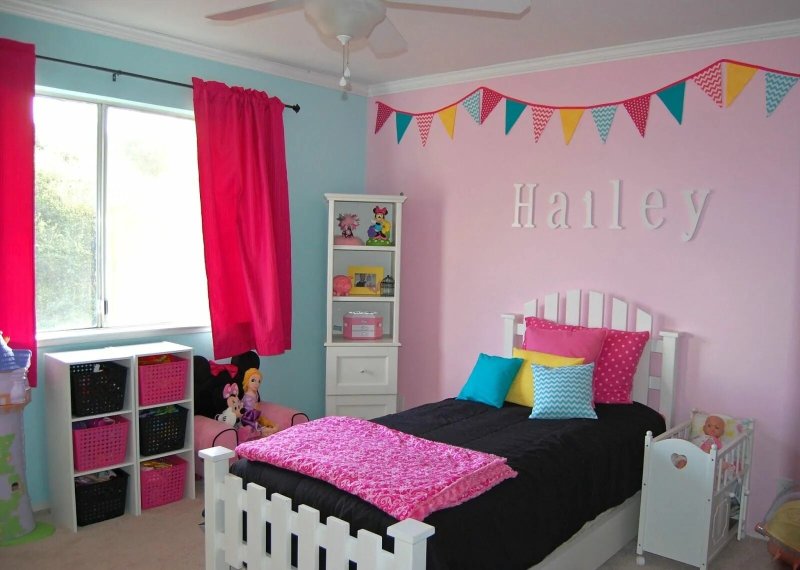 Pink blue children s room