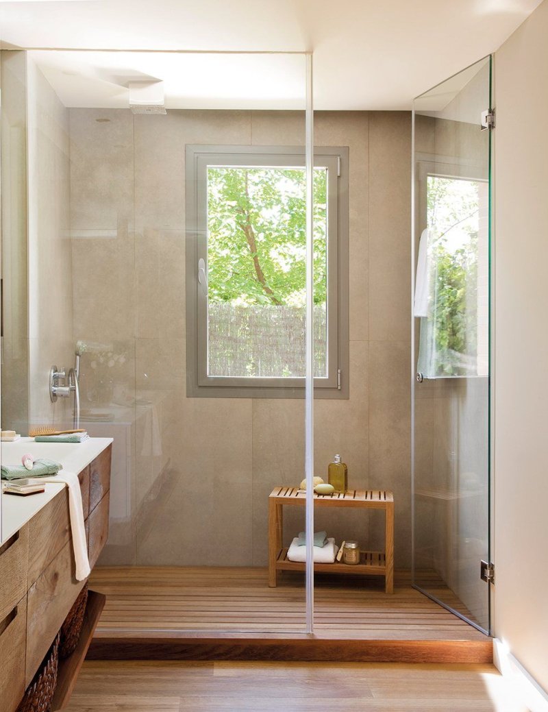 Shower with window design