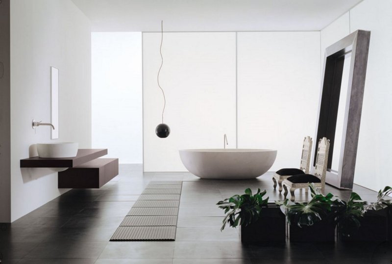 Bathroom in the style of minimalism