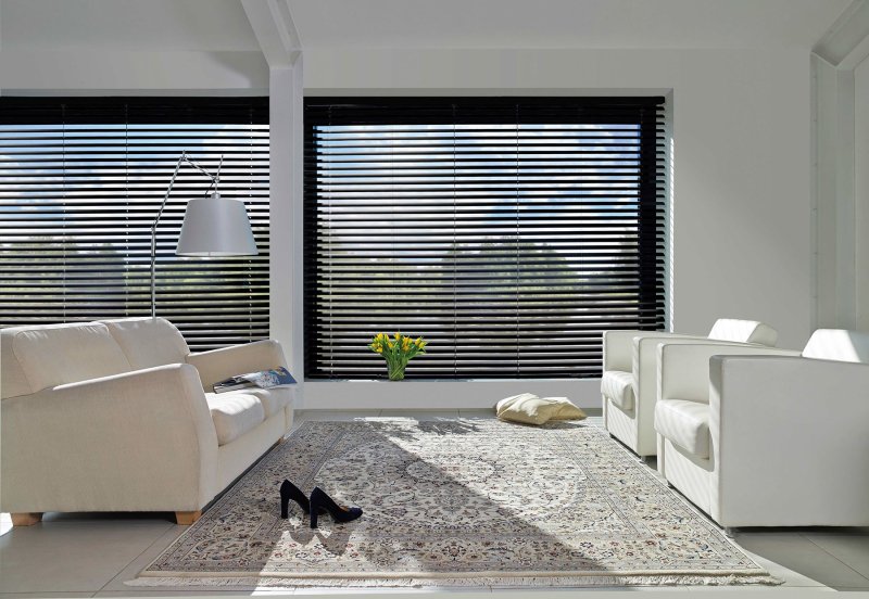 Horizontal blinds in the interior