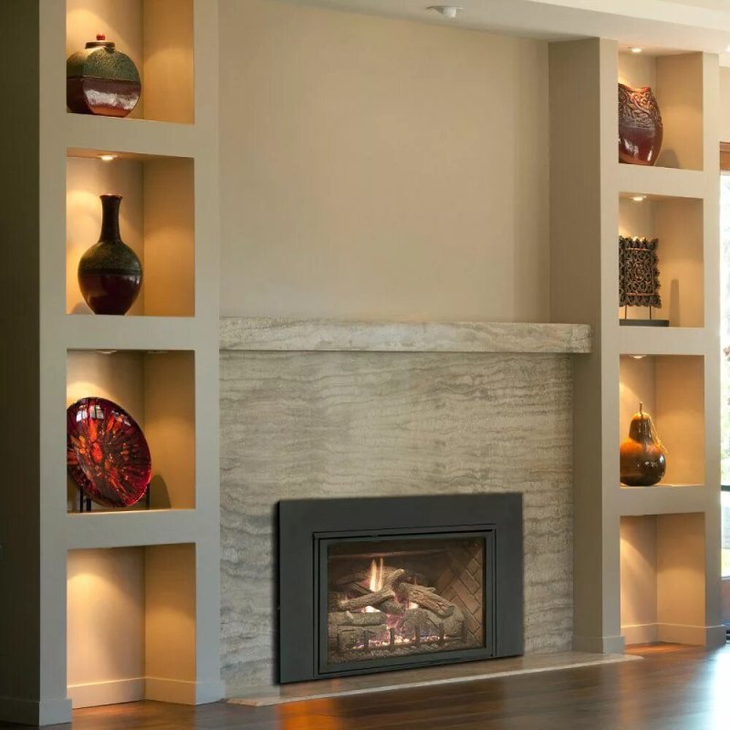 Fireplaces built into the wall