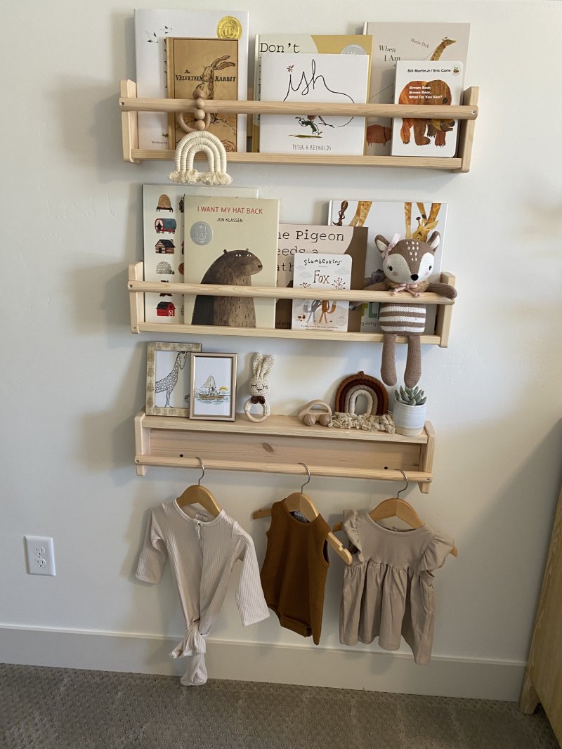 Shelves in the children s room