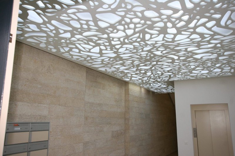 Perforated panels for the ceiling