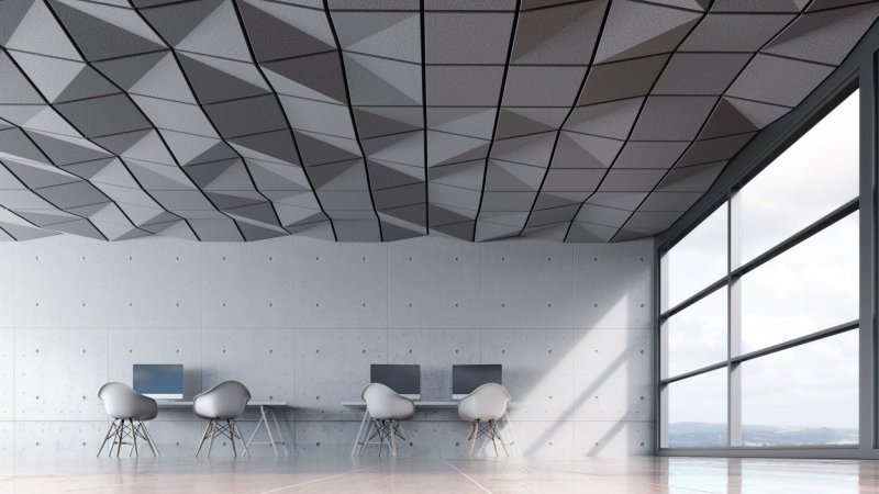 Acoustic panels for the ceiling