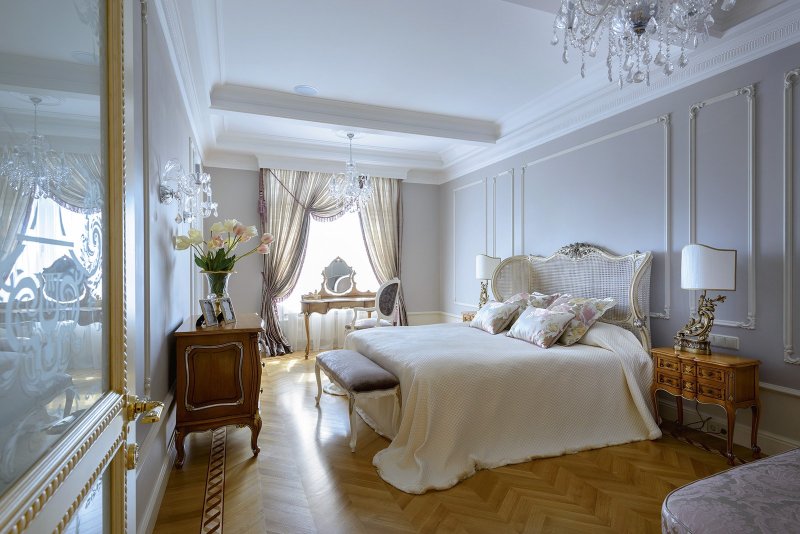 Bedroom in a modern classic style