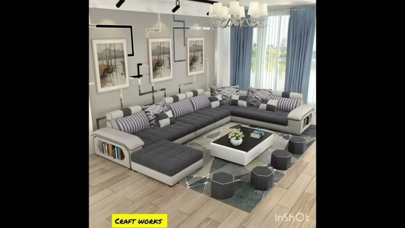 Modular sofa in the interior