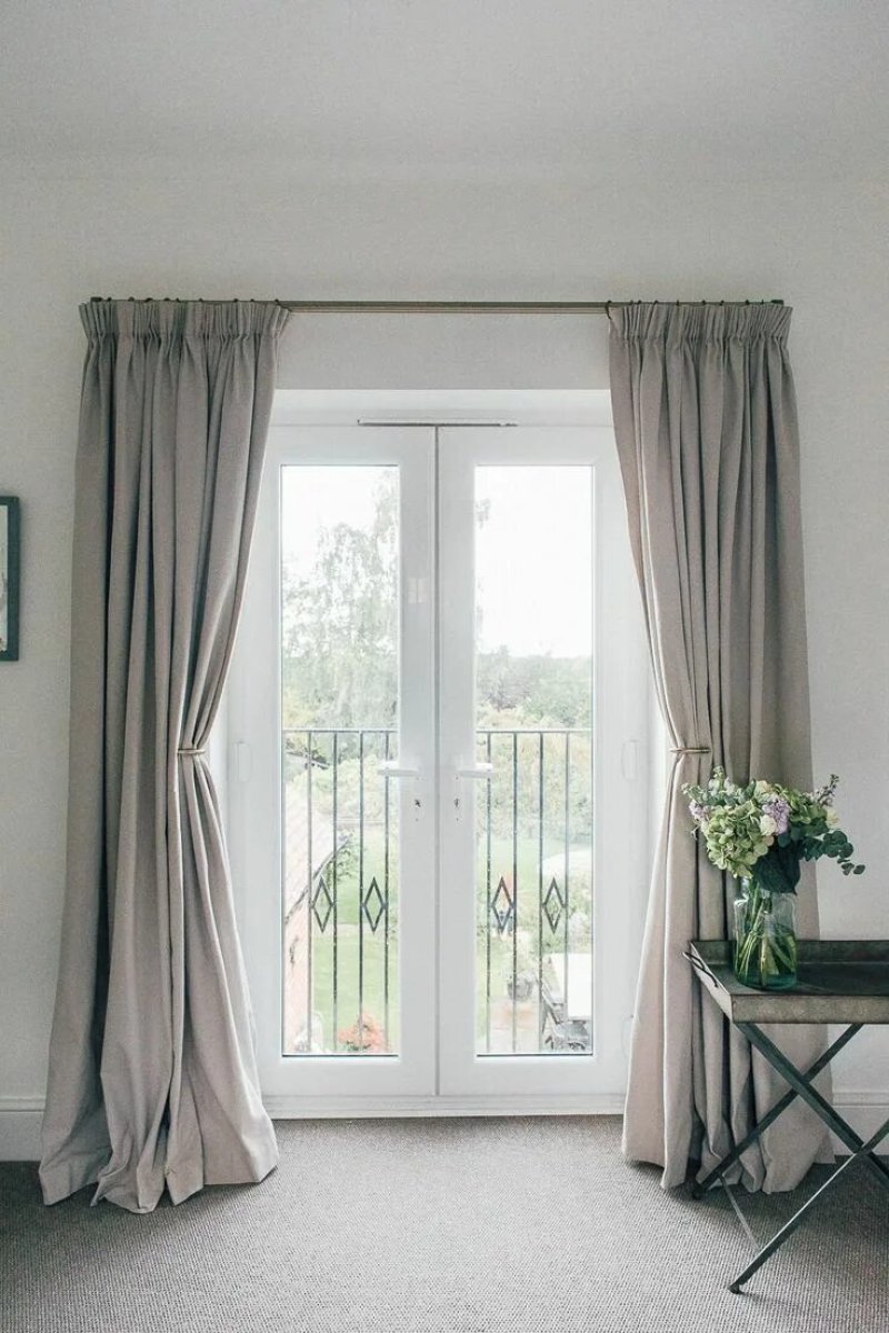 Curtains on the French window