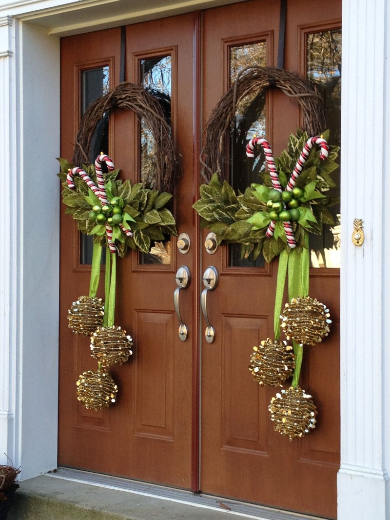 New Year s decoration for the door