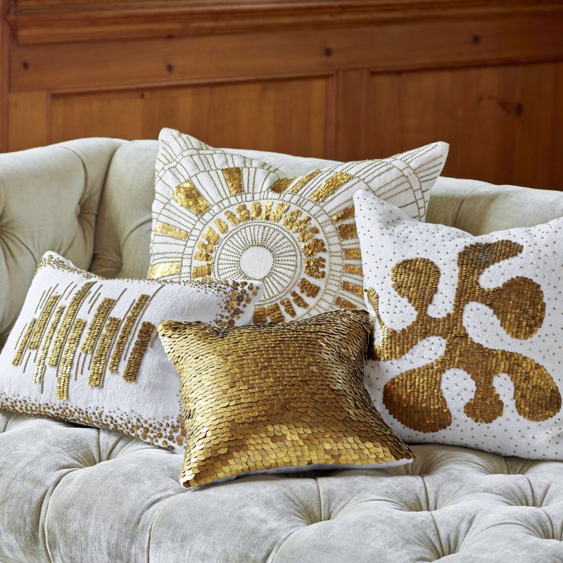 Decorative pillow on the sofa