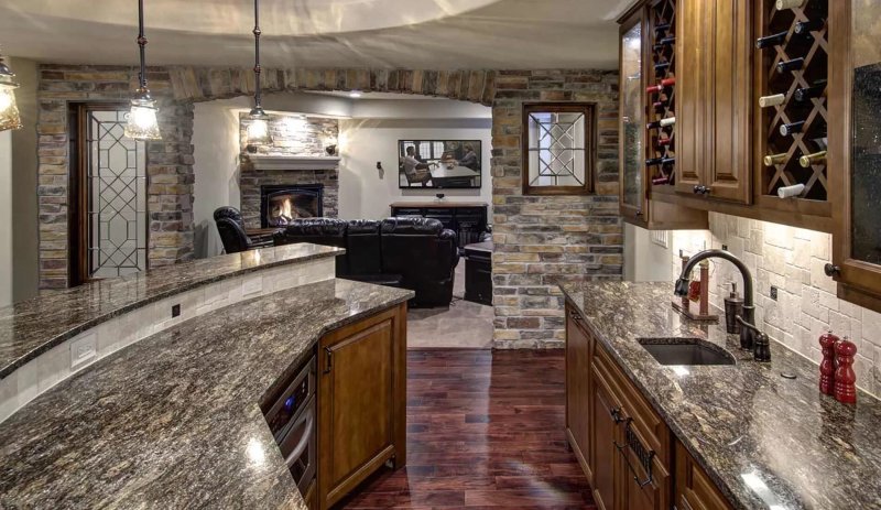 Kitchen trim under stone