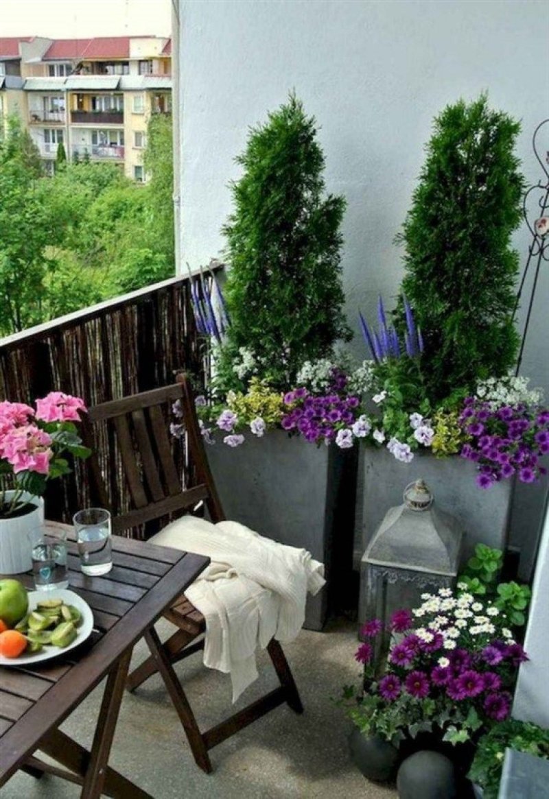 Flowers on the balcony design