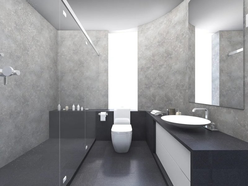 Gray bathroom