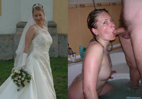 Naked brides after the wedding
