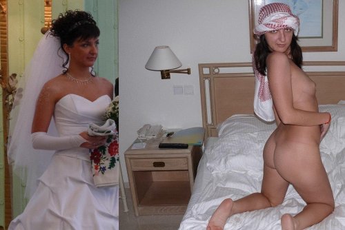 Naked brides after the wedding