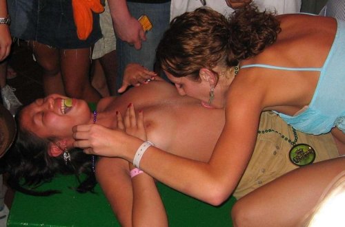 Drunk girls stripped
