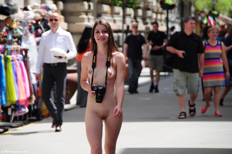 Girls naked in public