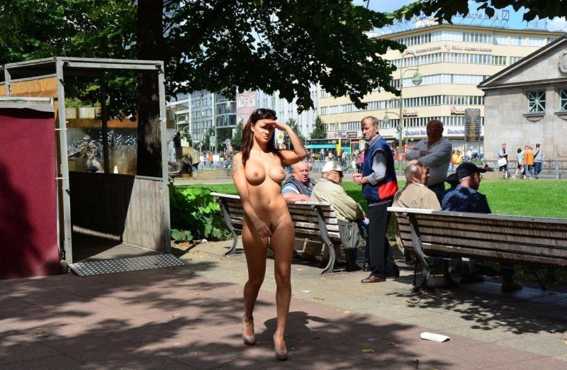 Naked girls on the streets