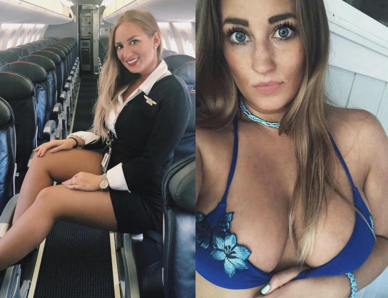 Beautiful girls stewardesses