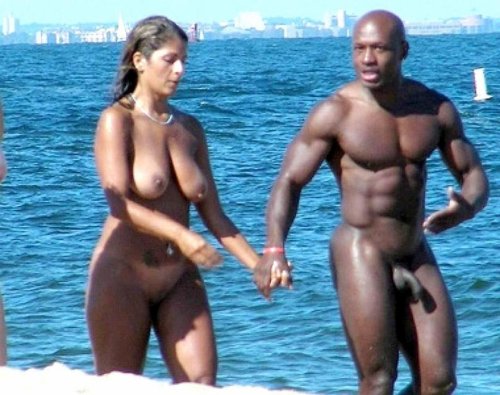 Negro on the beach