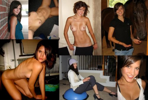 Dressed and stripped women