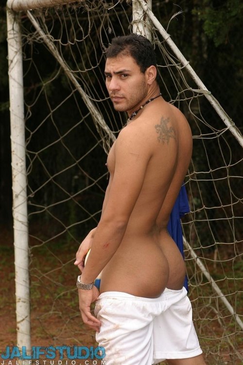 Naked football players