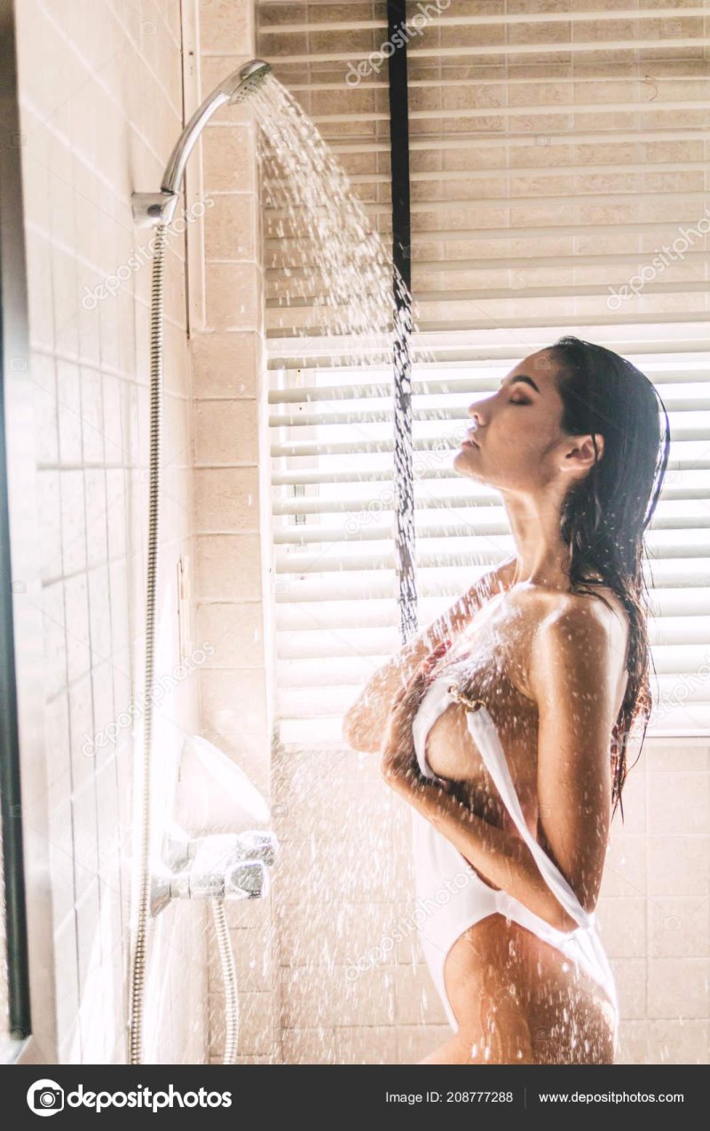 Beautiful girls in a shower