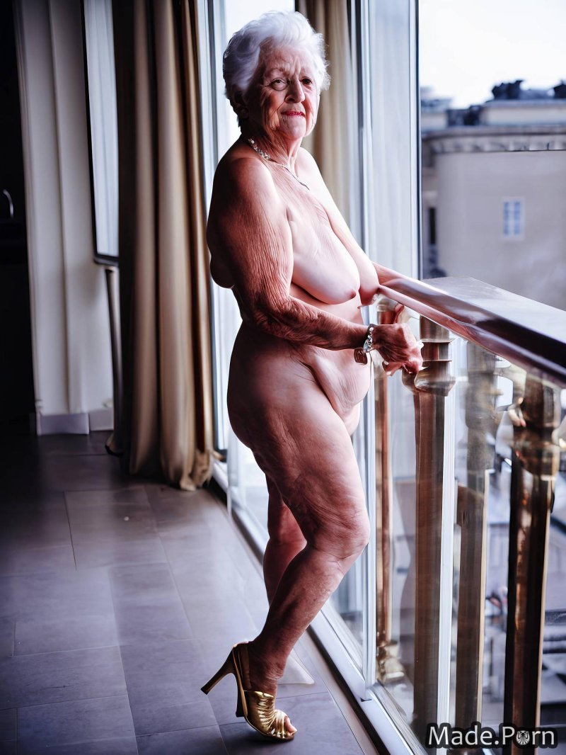 Naked old woman